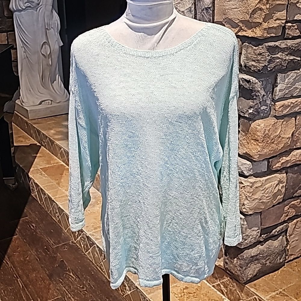Chicos Mint Green Light Weight Pullover Sweater S… - image 2